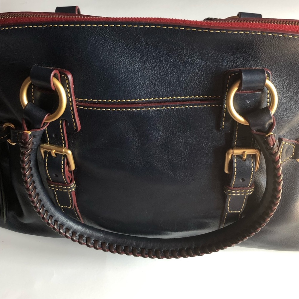Navy Dooney & Bourke satchel tote
